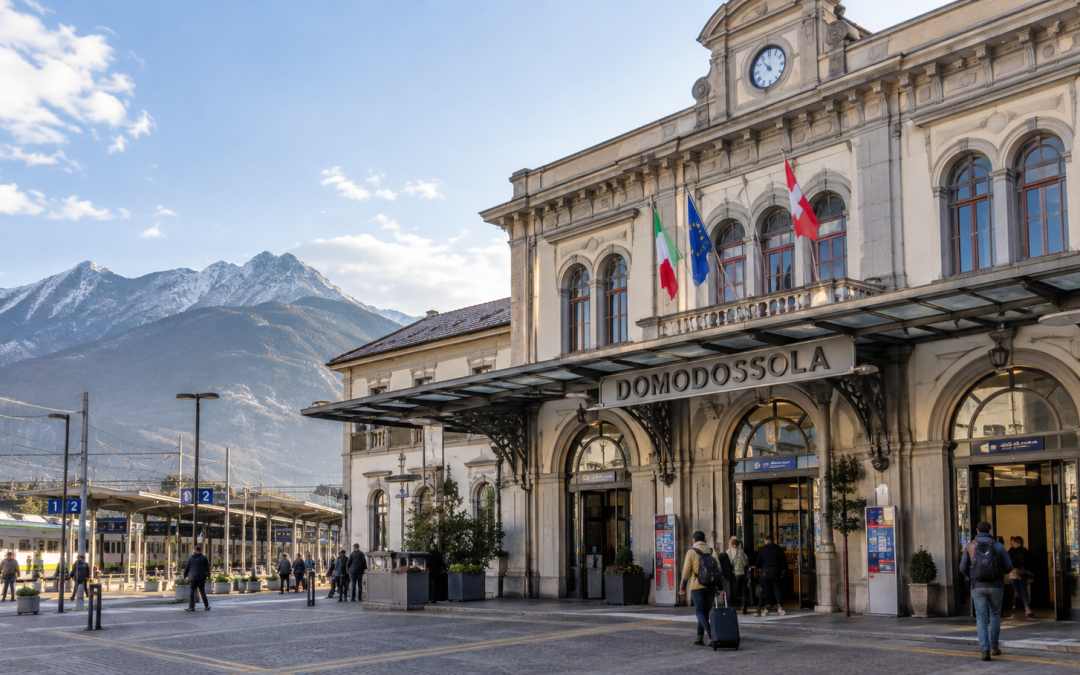 La estación internacional de Domodossola y el túnel del Simplón